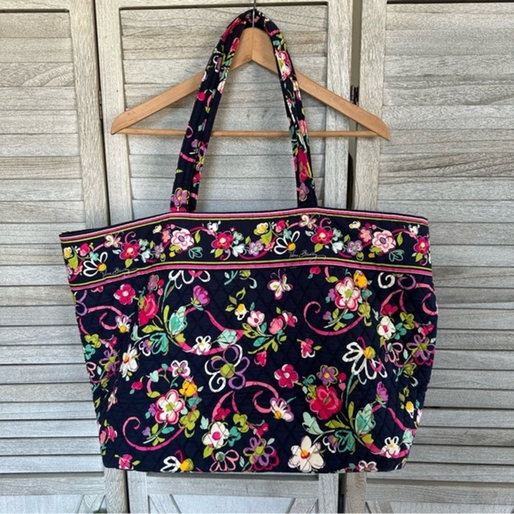 Vera Bradley "Ribbons" Retired Floral Grand Tote Bag - Multicolor - Picture 2 of 13